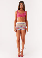 Mercer Sequin Bralette - Fuchsia